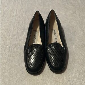 Nordstrom Black Snakeskin Loafers